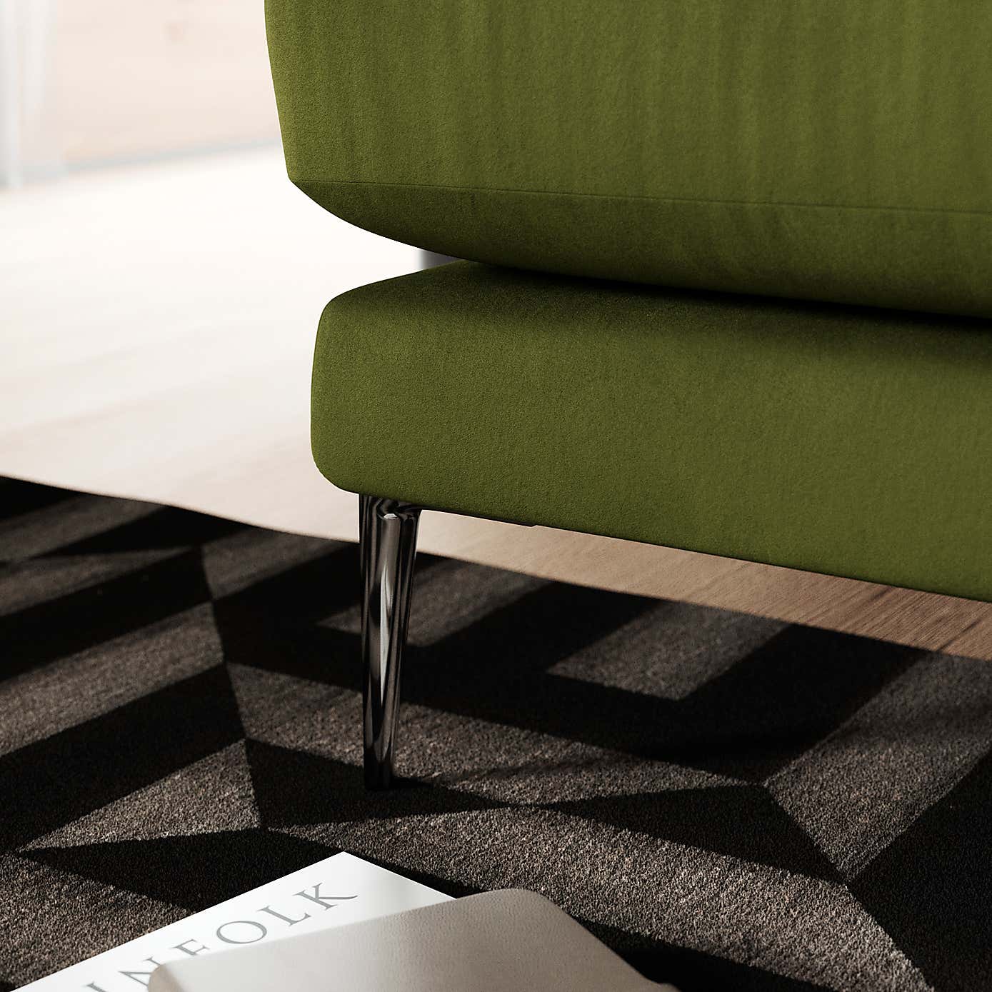 Lawson Matte Plush Velvet Snuggle Chair