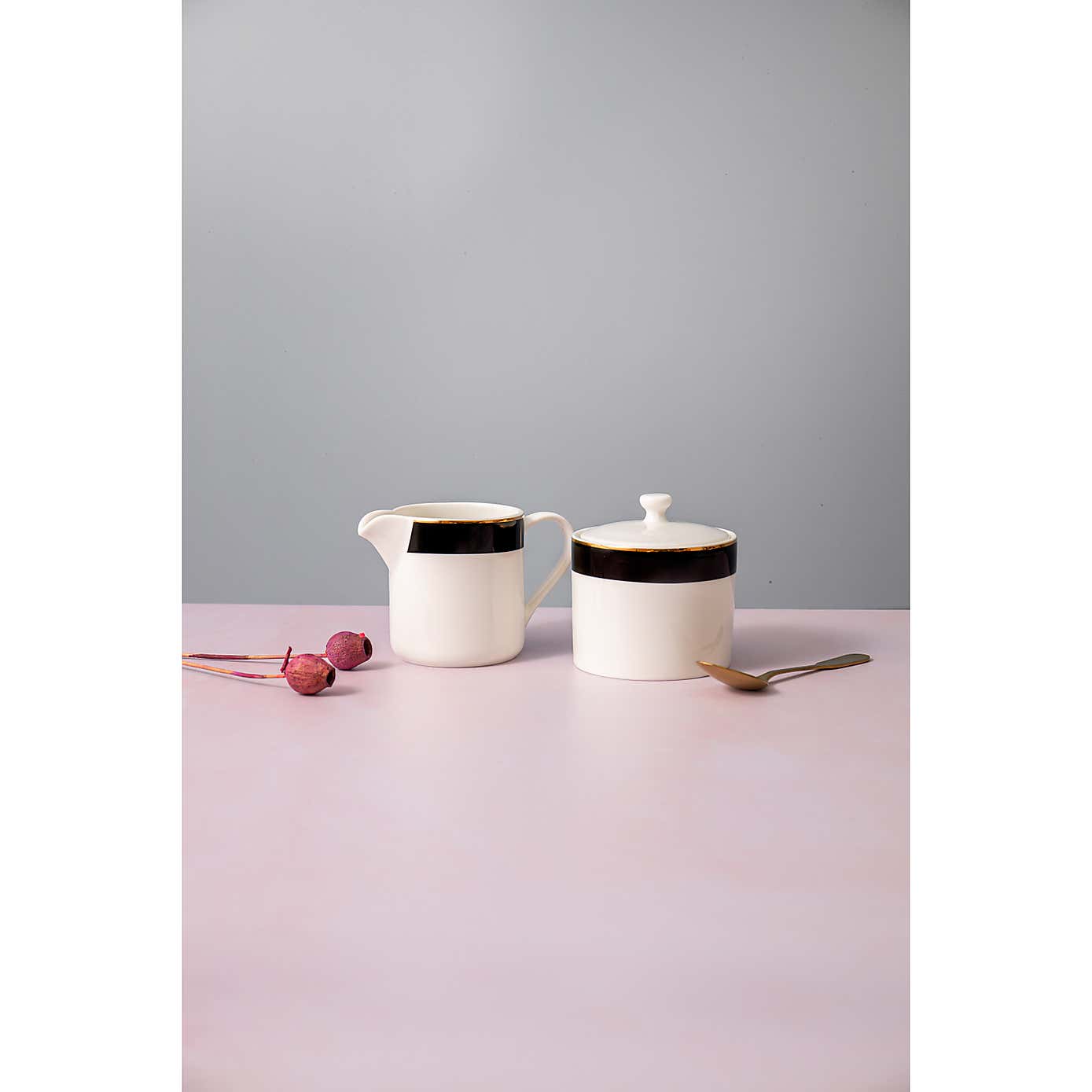 Mikasa Luxe Deco Sugar and Creamer Set