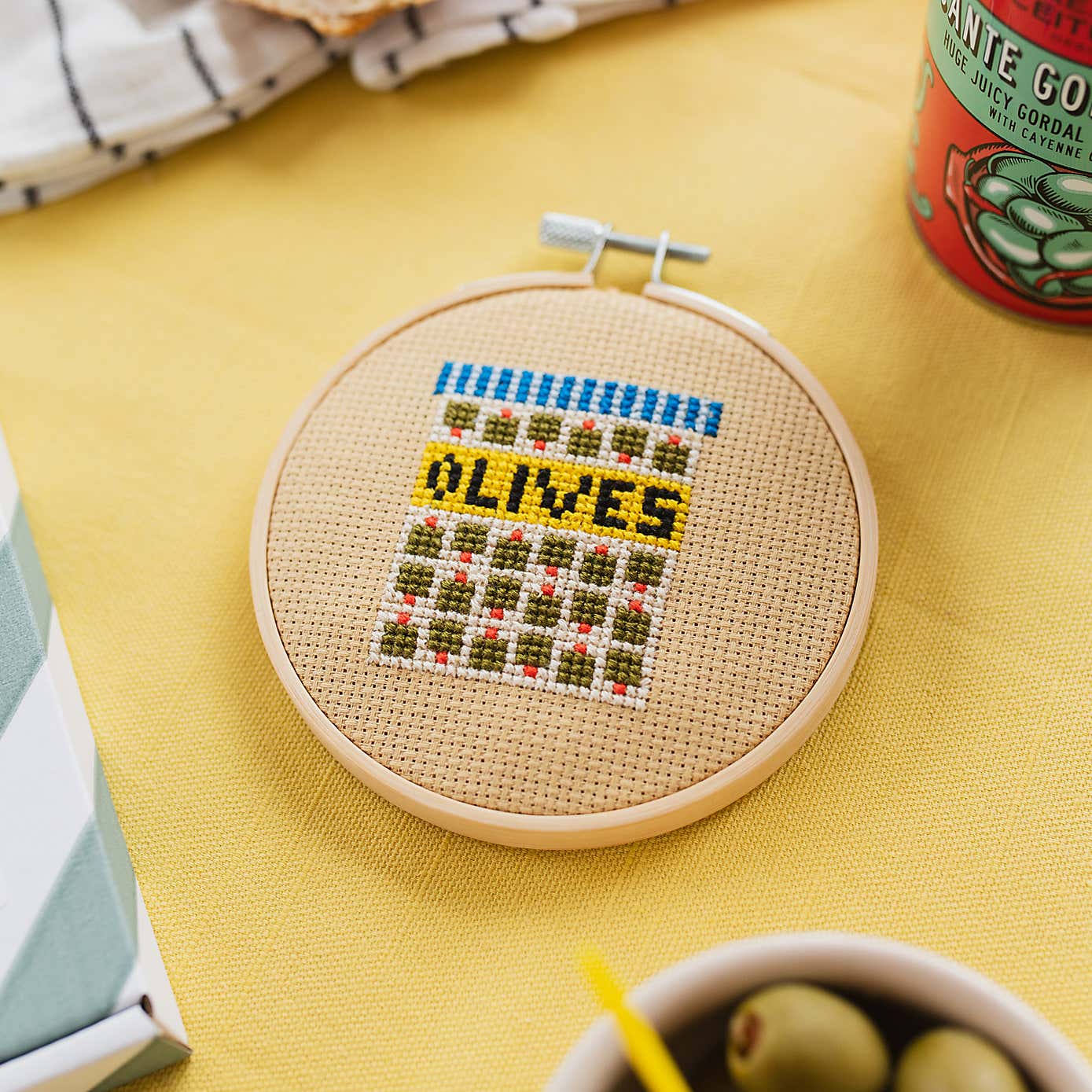 Cotton Clara Olives Cross Stitch Kit