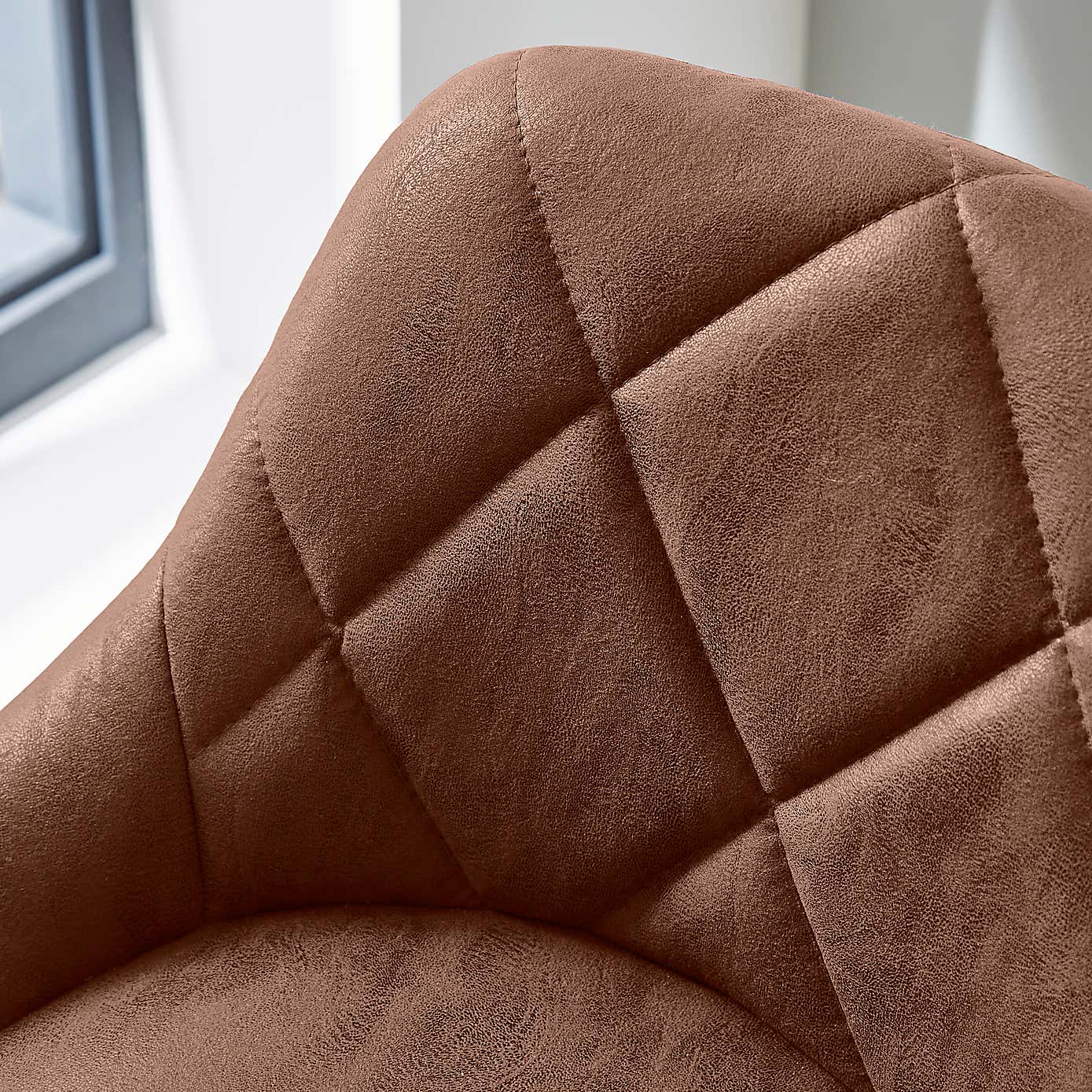 Noah Faux Suede Height Adjustable Bar Stool