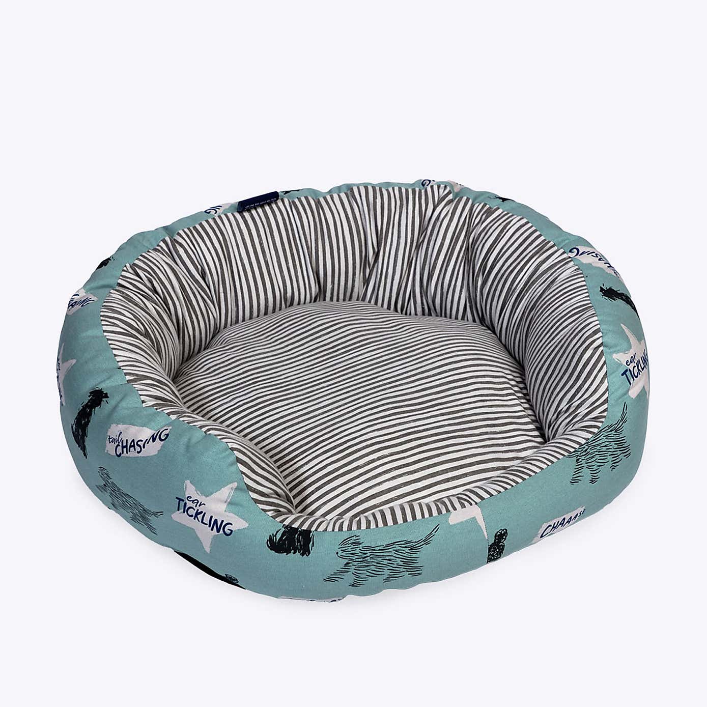Battersea Playful Dogs Round Deluxe Slumber Dog Bed