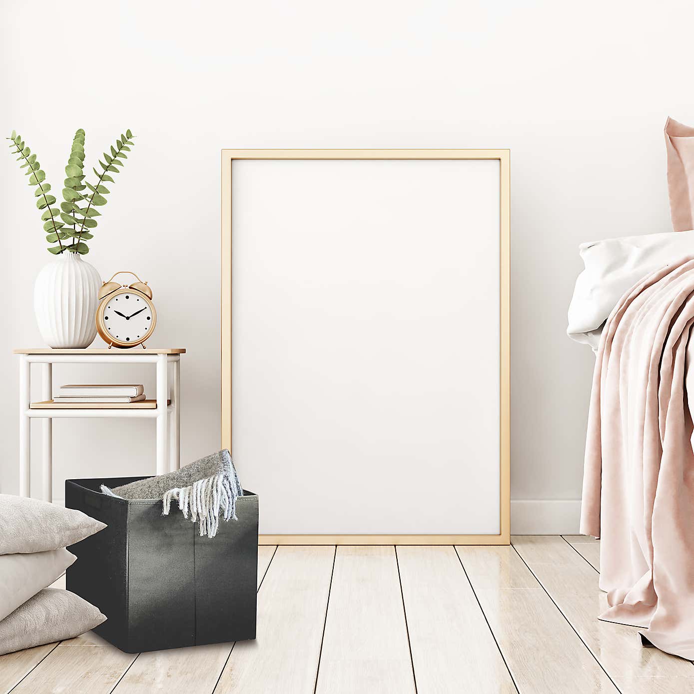 Set of 3 Grey Foldable Storage Boxes