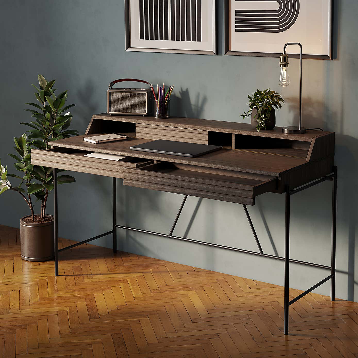 Bryant Wide Storage Desk