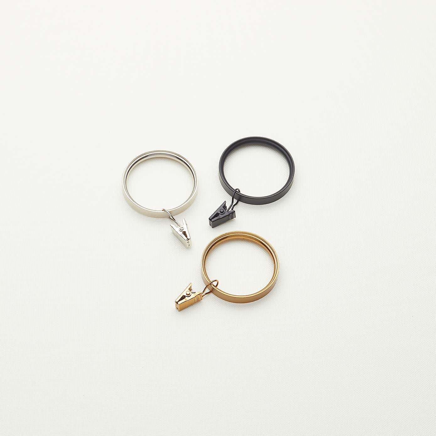 Luxe Curtain Rings with Clips Dia. 28mm