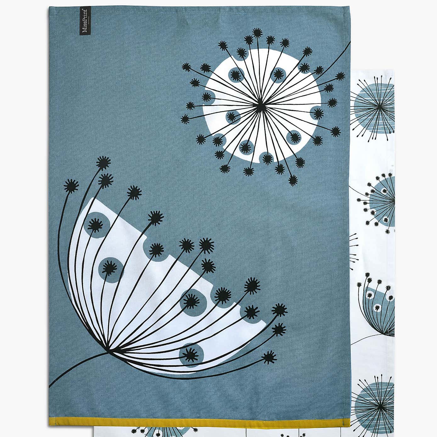 Set of 2 MissPrint Dandelion Tea Towels