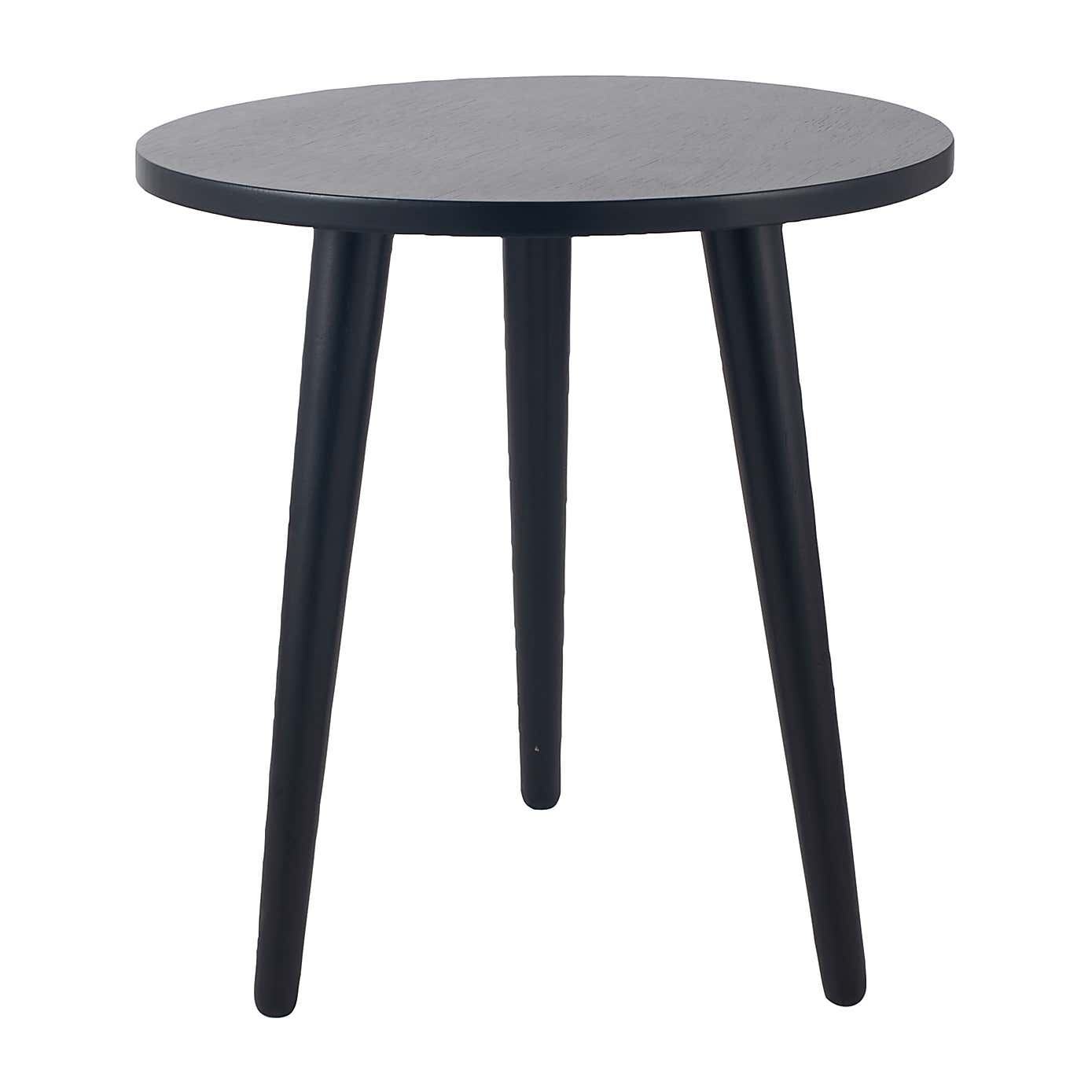 Pacific Chelmsford Side Table, Black Painted Pine