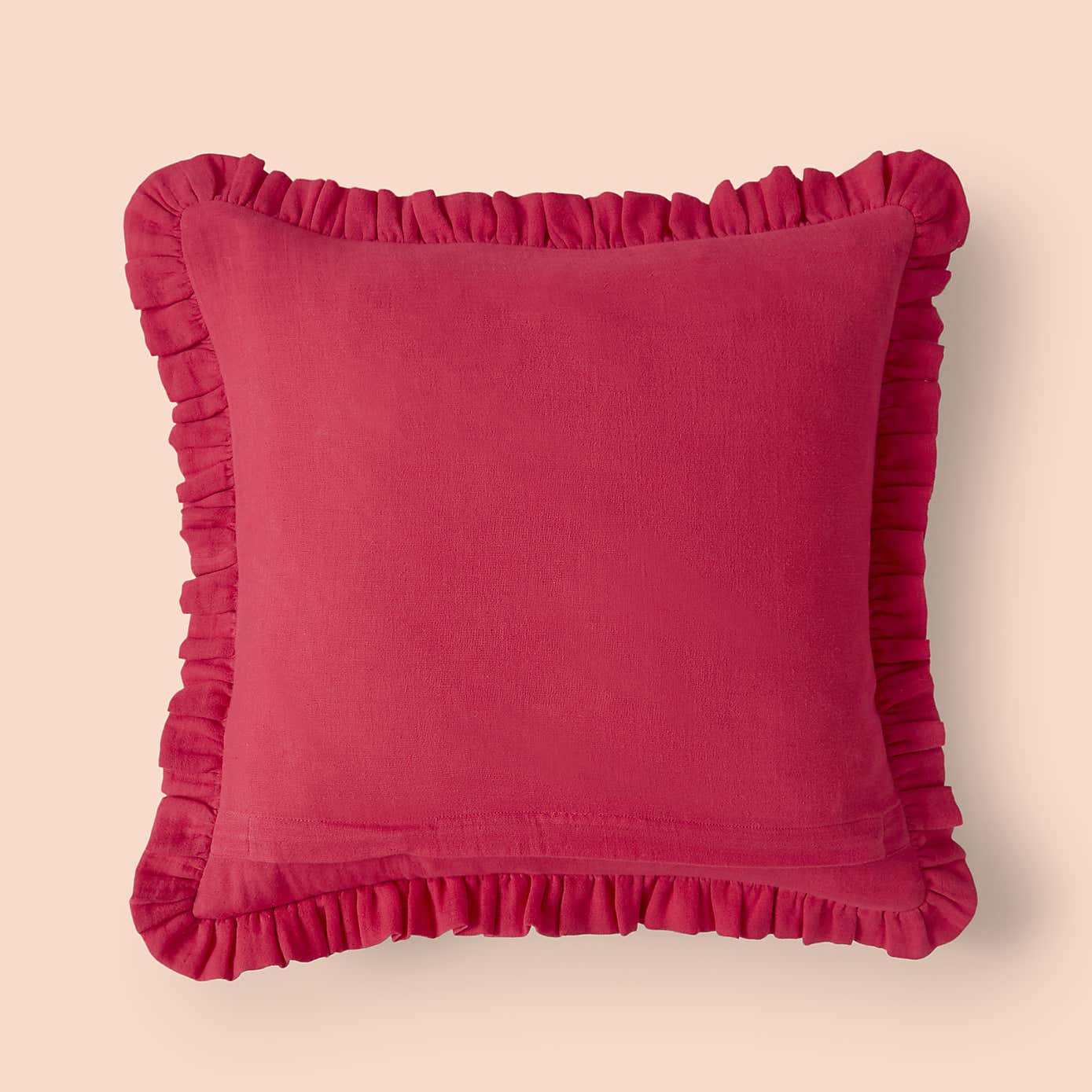 Frilled Gauze Square Cushion