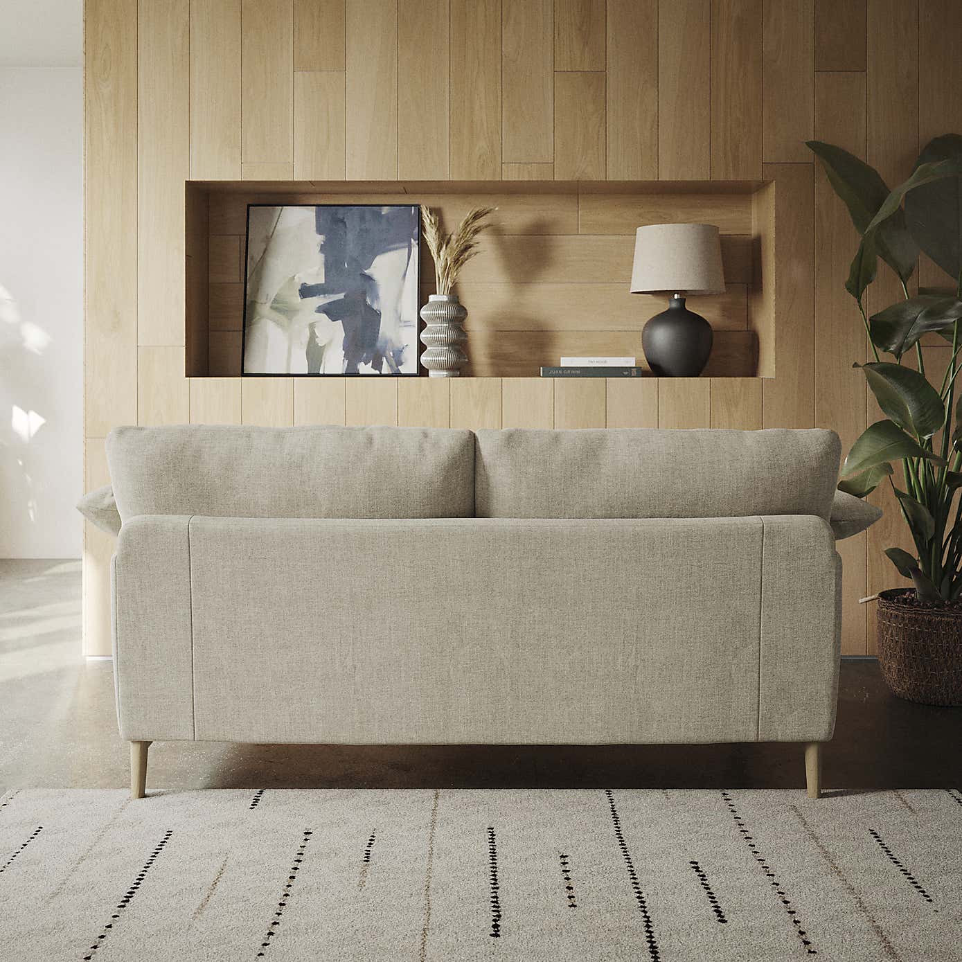 Hector Tonal Plush Chenille 3 Seater Sofa