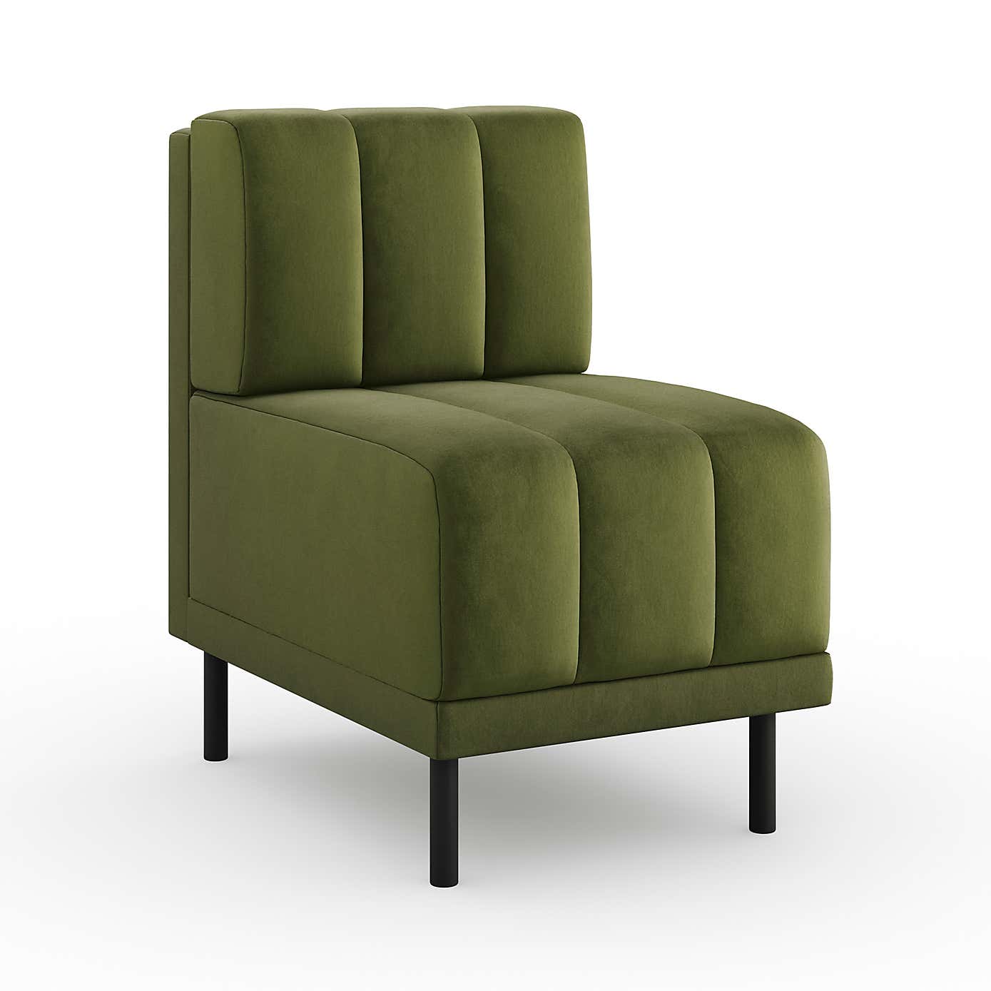 Amali Small Dining Bench, Matte Plush Velvet