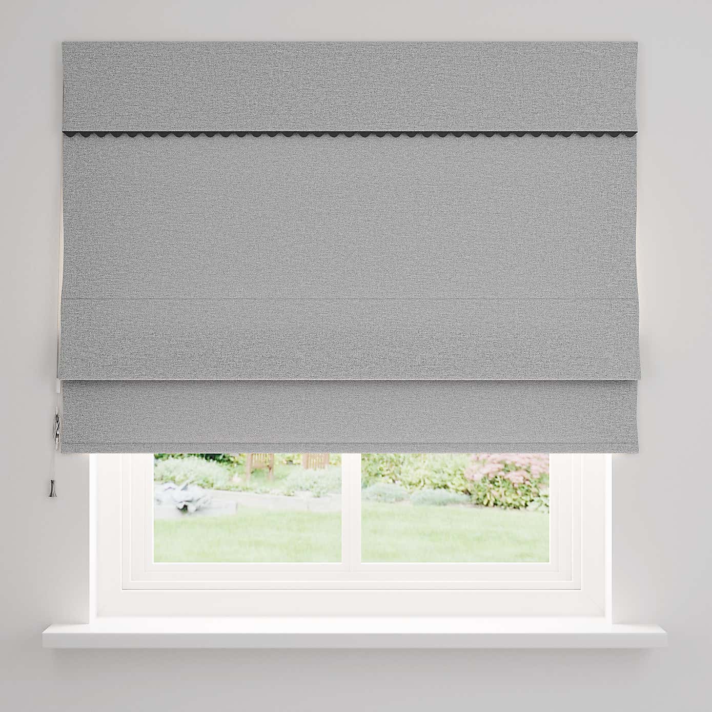 Luna Scallop Blackout Roman Blind