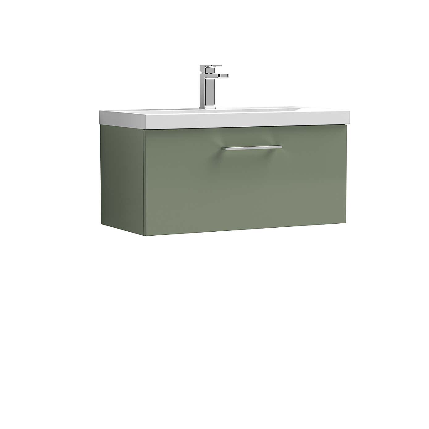 Arno Wall Mounted 1 Drawer Vanity Unit with Basin