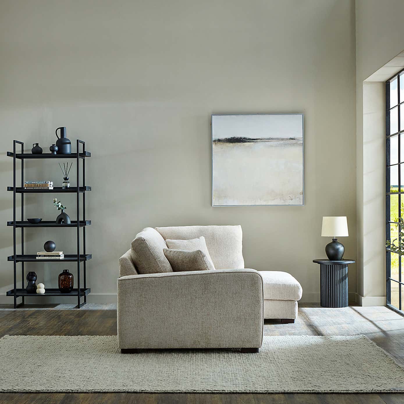 Carson Chunky Chenille Right Hand Corner Sofa