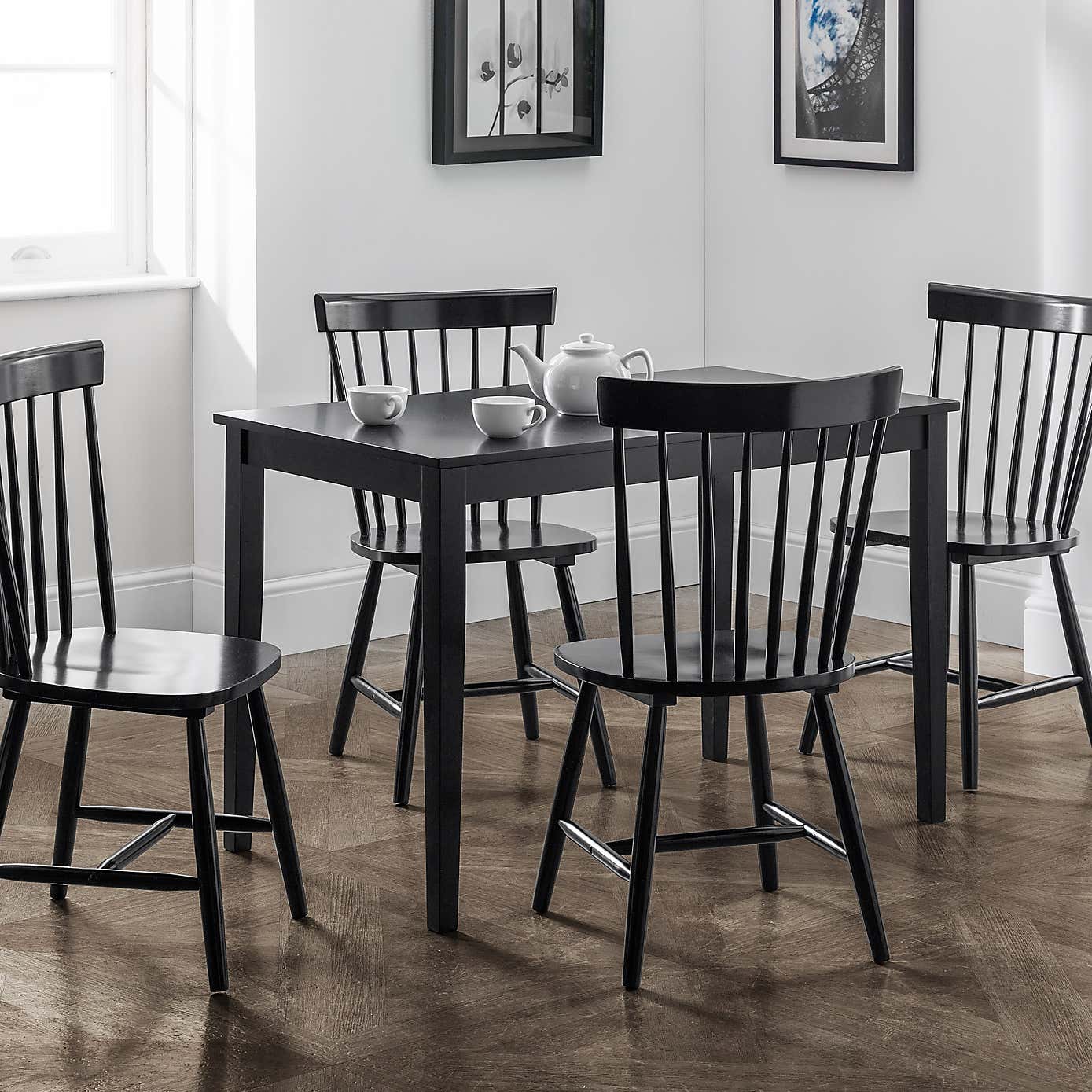 Torino Set of 4 Chairs Black