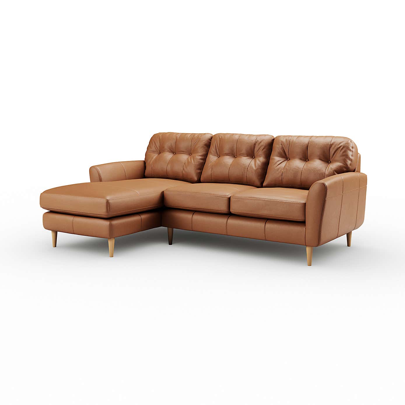Sven Classic Leather Large Corner Chaise Sofa