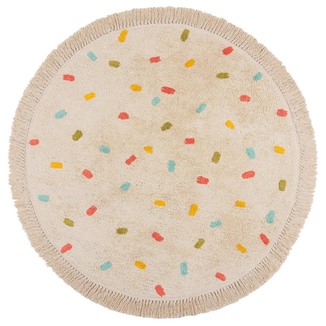Confetti Berber Kids Round Cotton Rug