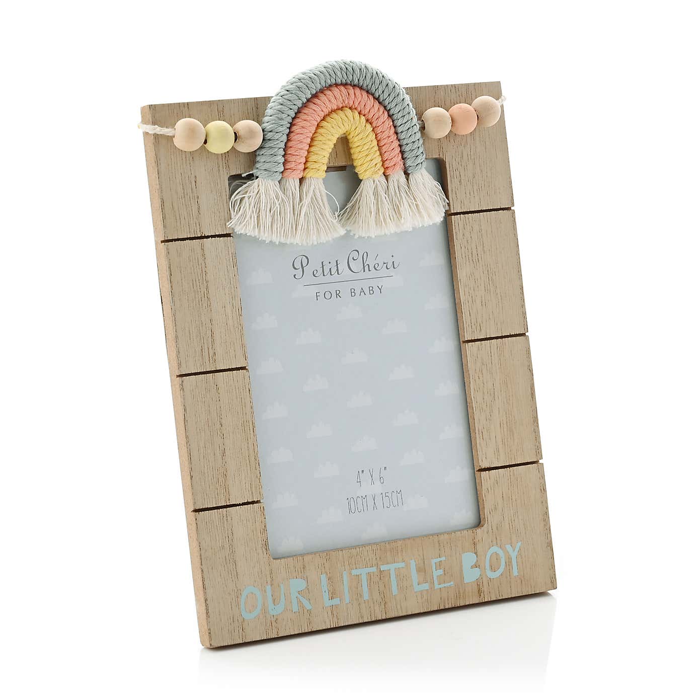 Petit Cheri Little Boy Macrame Rainbow Photo Frame