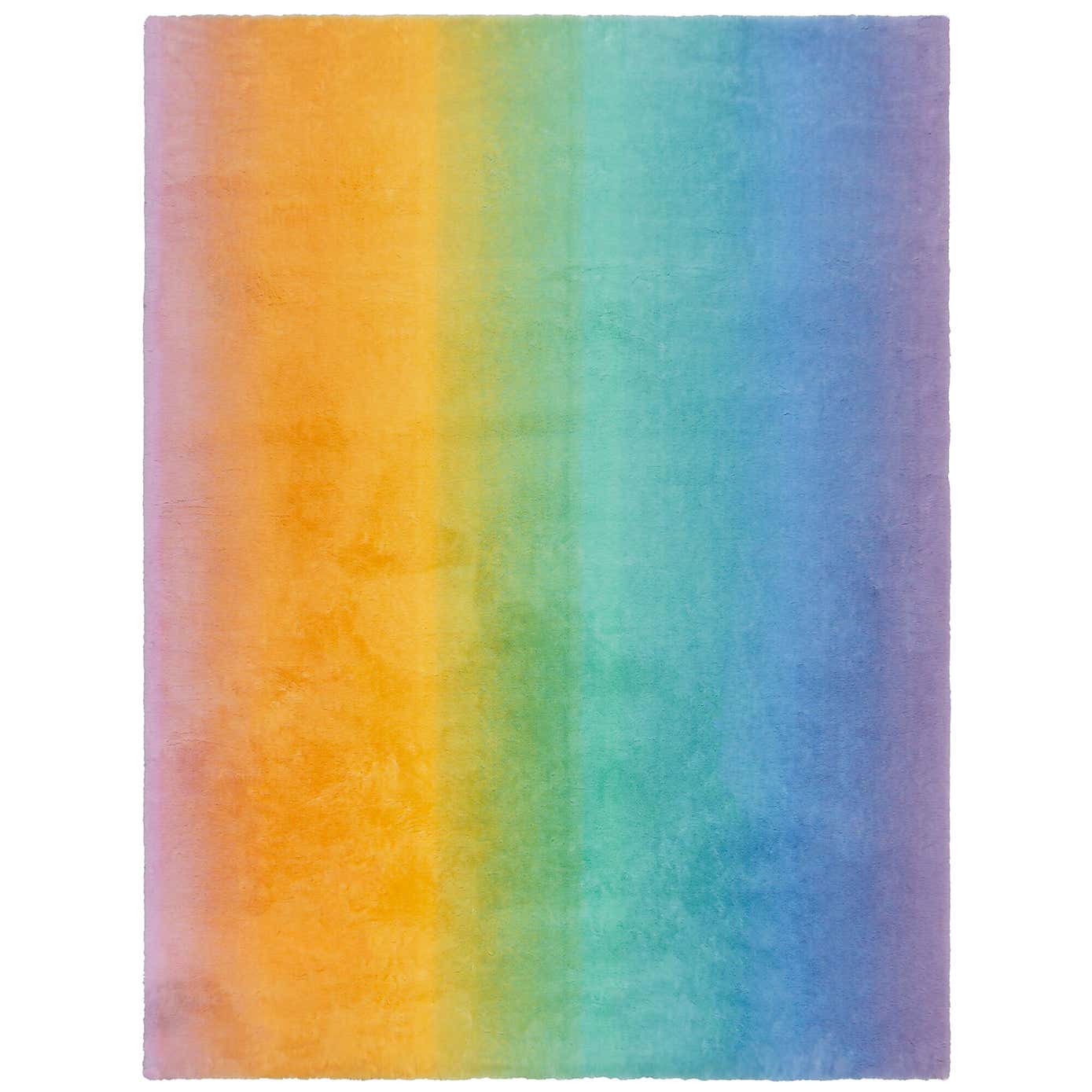 Ombre Vertical Supersoft Faux Fur Rug