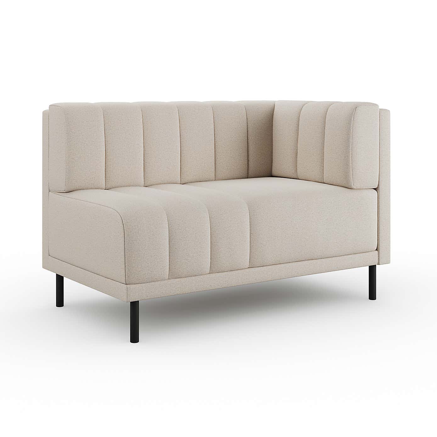 Amali Corner Dining Bench, Textured Weave