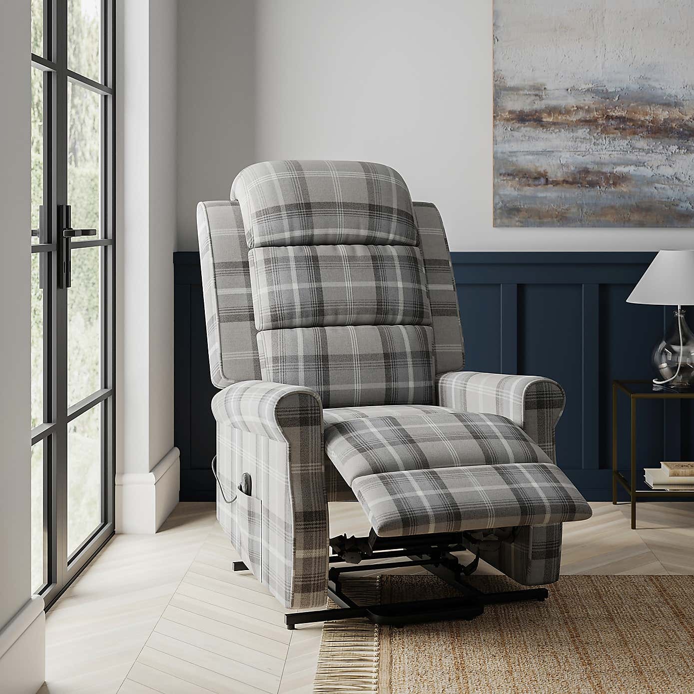Edith Check Rise and Recline Chair