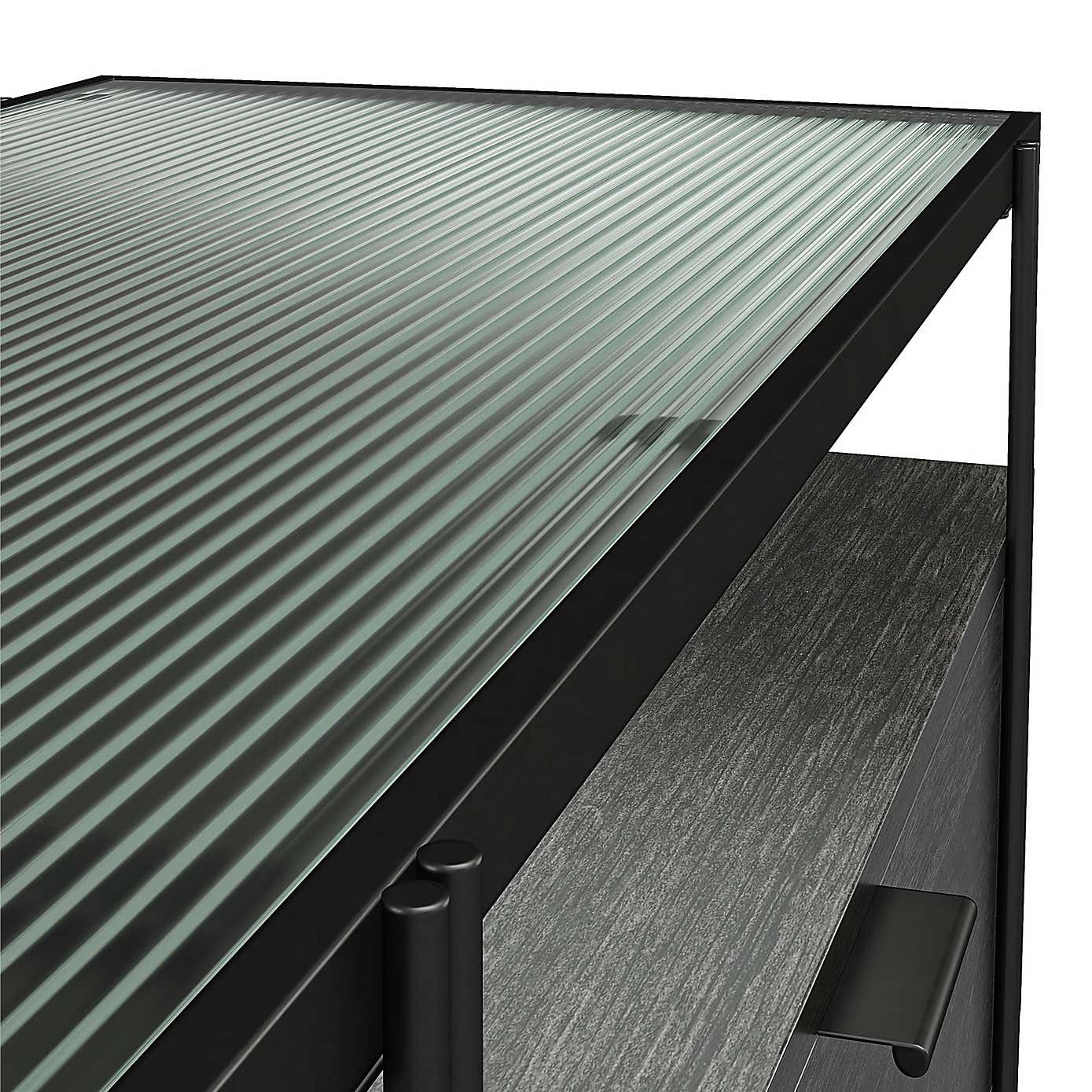 Wainwright TV Unit, Black Oak for TVs up to 60"