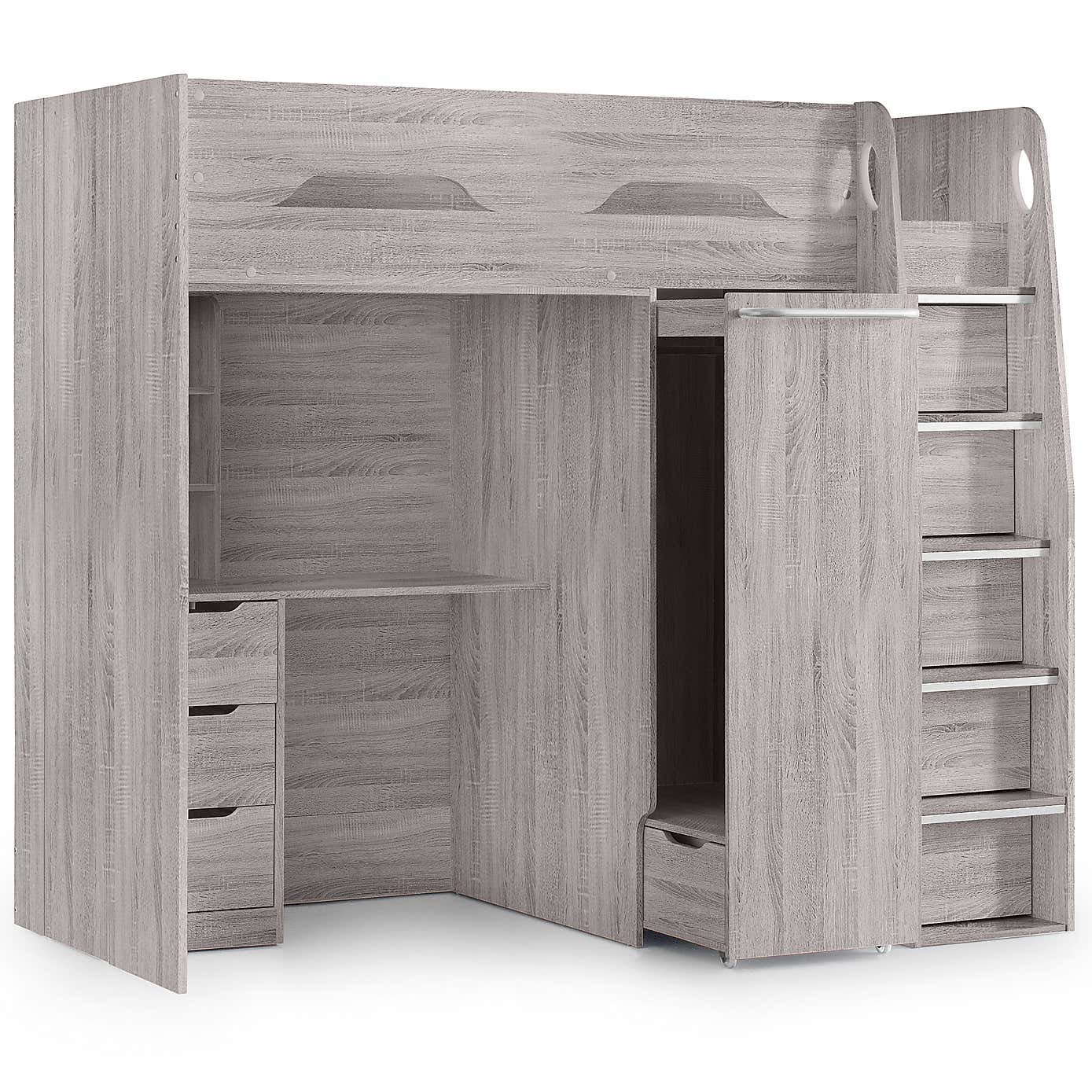 Pegasus Single White High Sleeper Bed