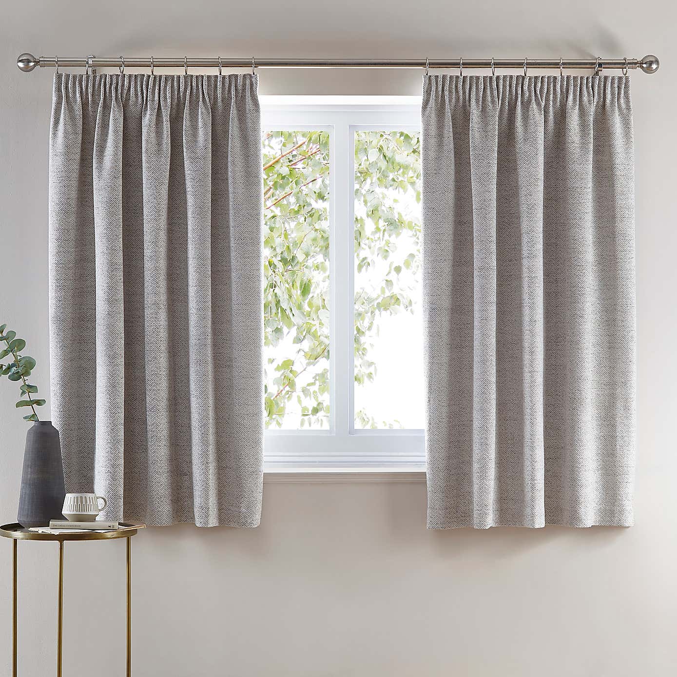 Churchgate Swithland Herringbone Pencil Pleat Curtains