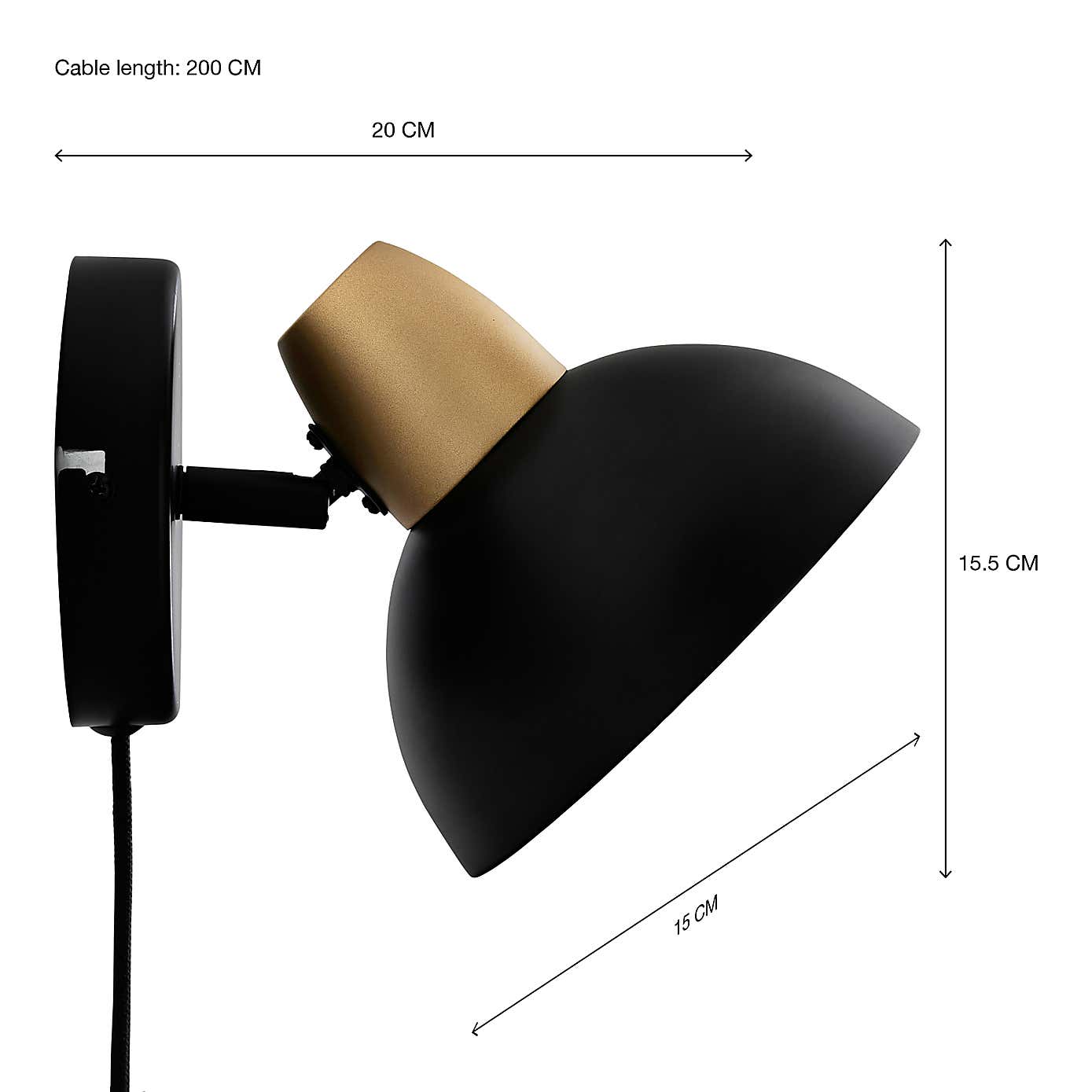 Haus Easy Fit Plug In Wall Light