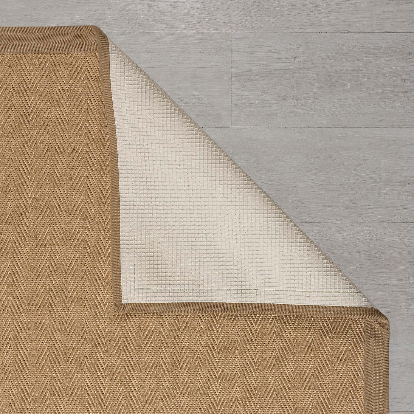 Herringbone Border Square Rug