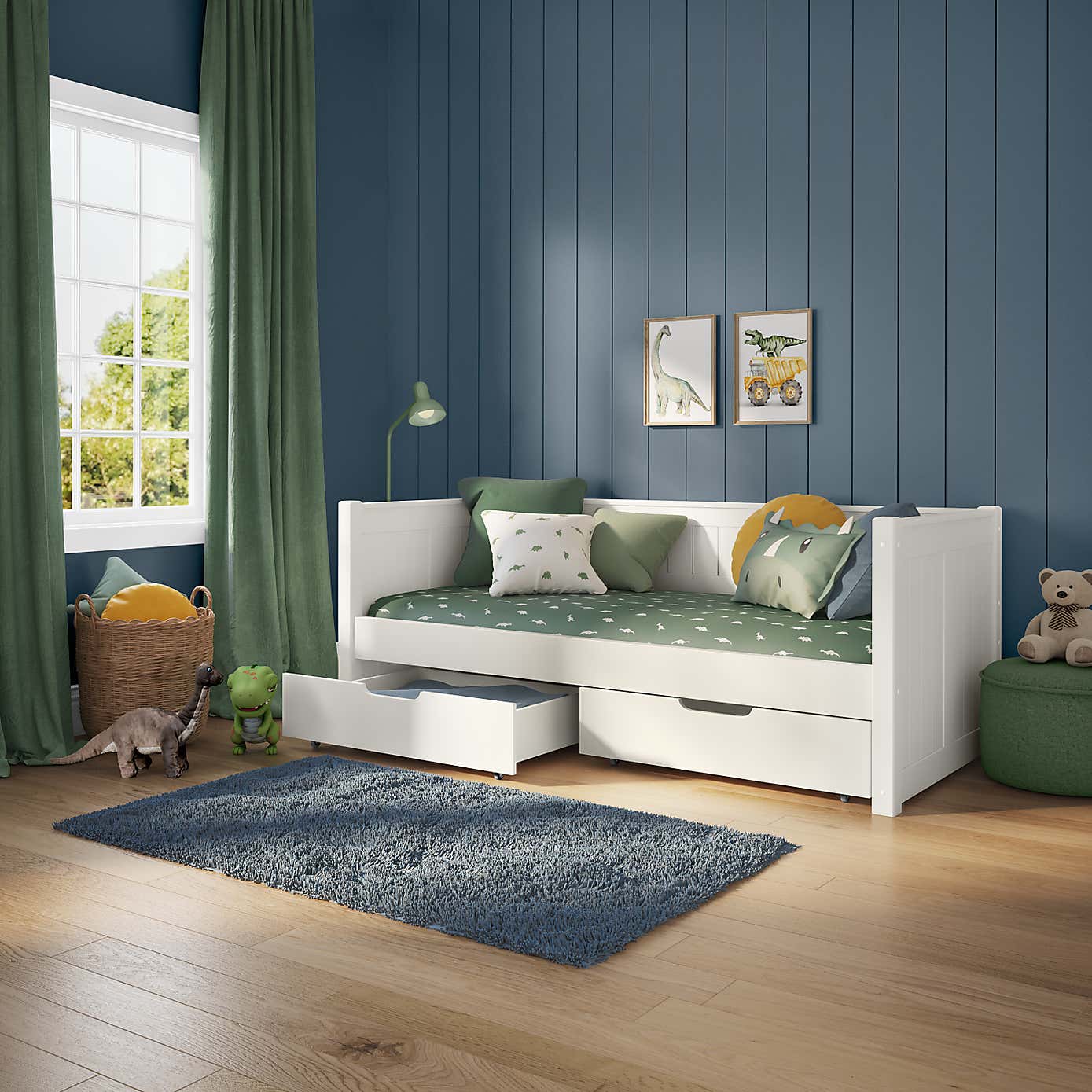 Stompa Pine Day Bed with 2 Underbed Drawers