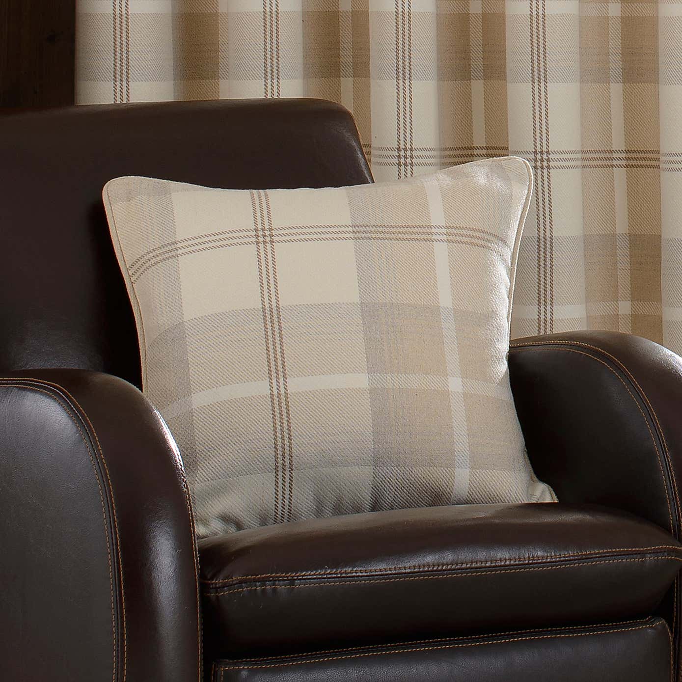 Highland Check Pencil Pleat Curtains