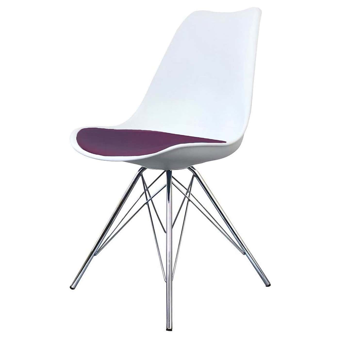 Fusion Living Soho White Plastic Dining Chair