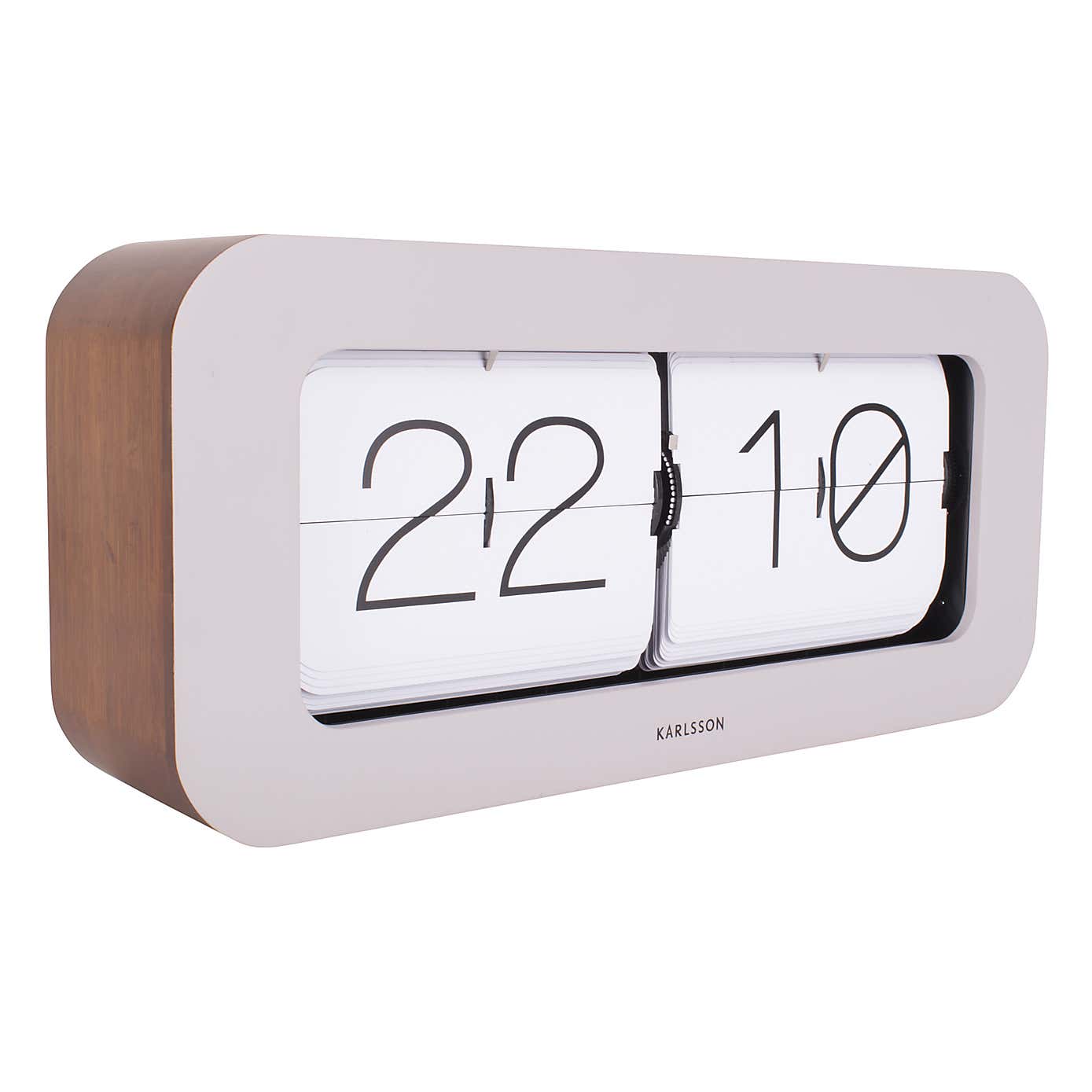 Karlsson Matiz Bamboo Flip Mantel Clock