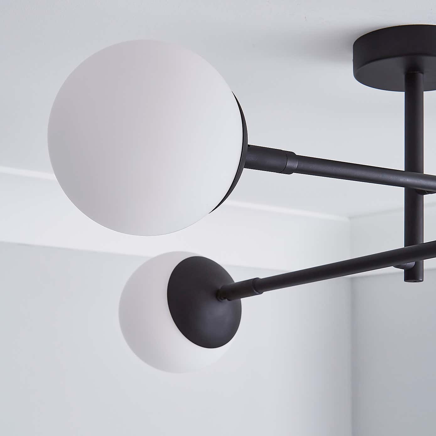 Tela Bathroom 4Lt Ceiling Fitting Black