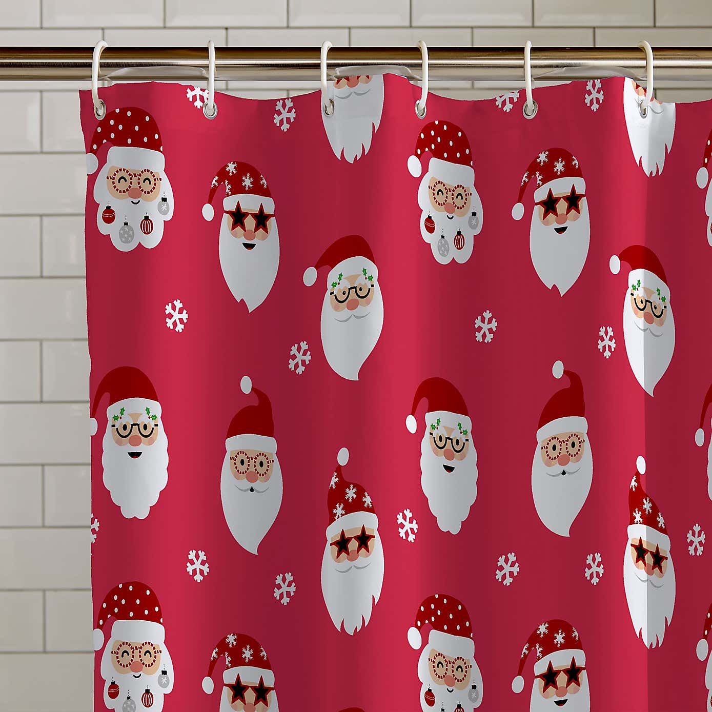 Catherine Lansfield Christmas Santa Spectacular Shower Curtain