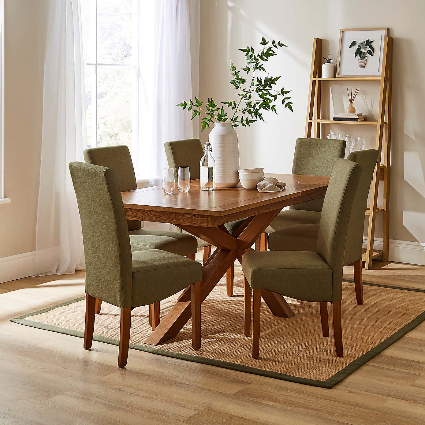 Ethan Set of 2 Dining Chairs, Fabric