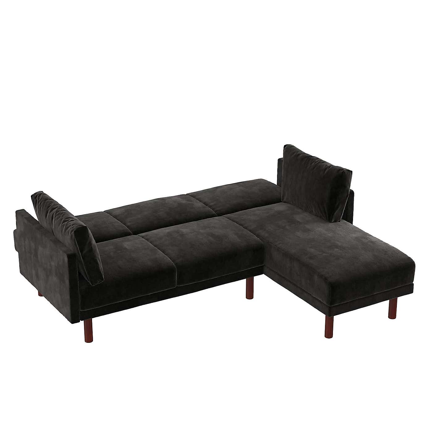 Clair Velvet Sprung Seat Sectional Sofa