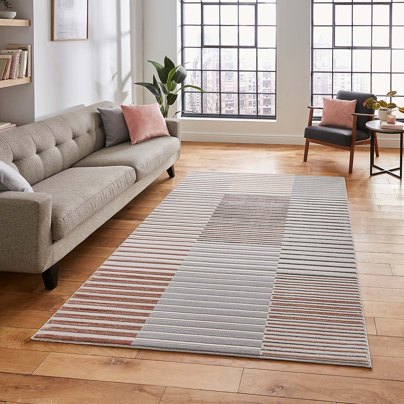 Apollo Abstract Stripe Washable Rug