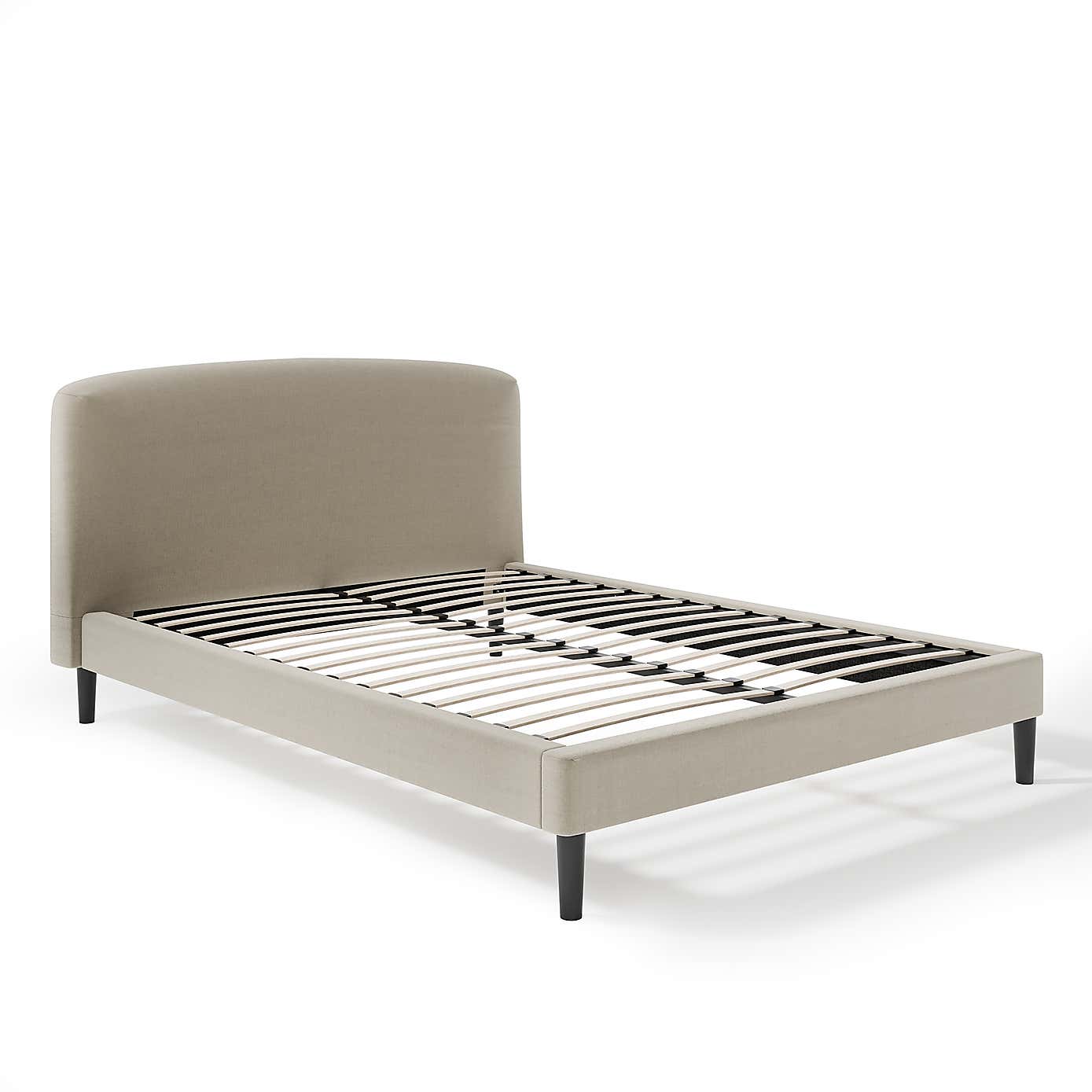 Modern Curved Upholstered Bed Frame
