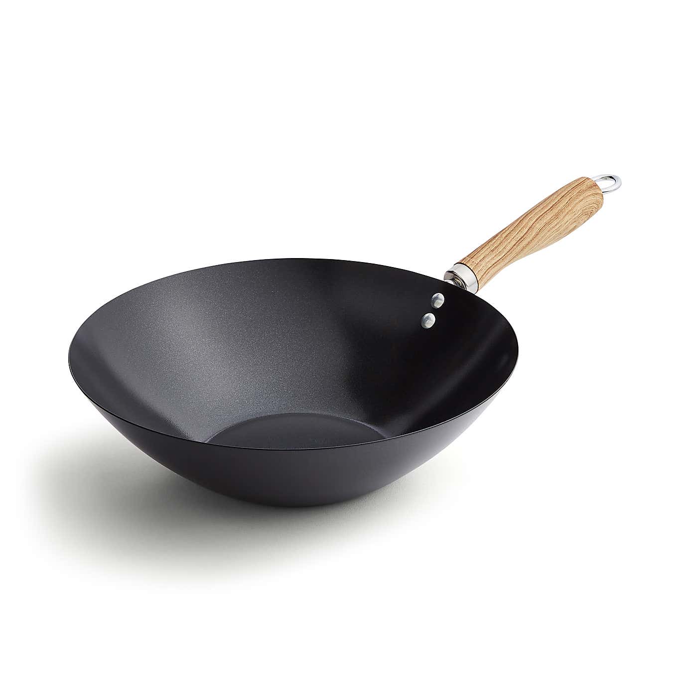 Carbon Steel Flat Base Wok, 30cm