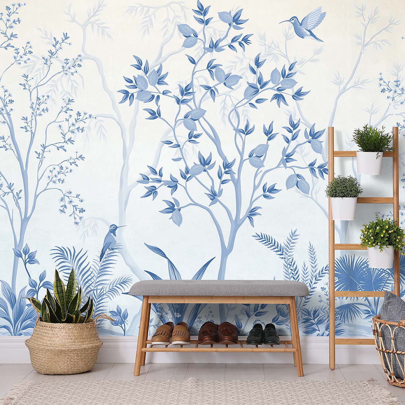 Archive Tree Blue Mural