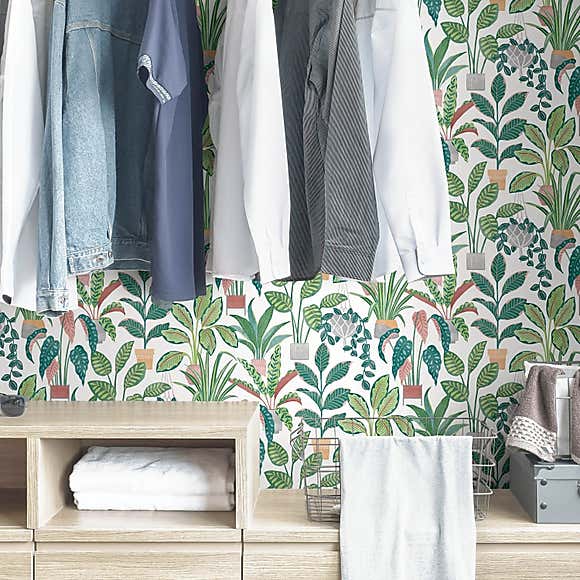 House Plants Self Adhesive Wallpaper