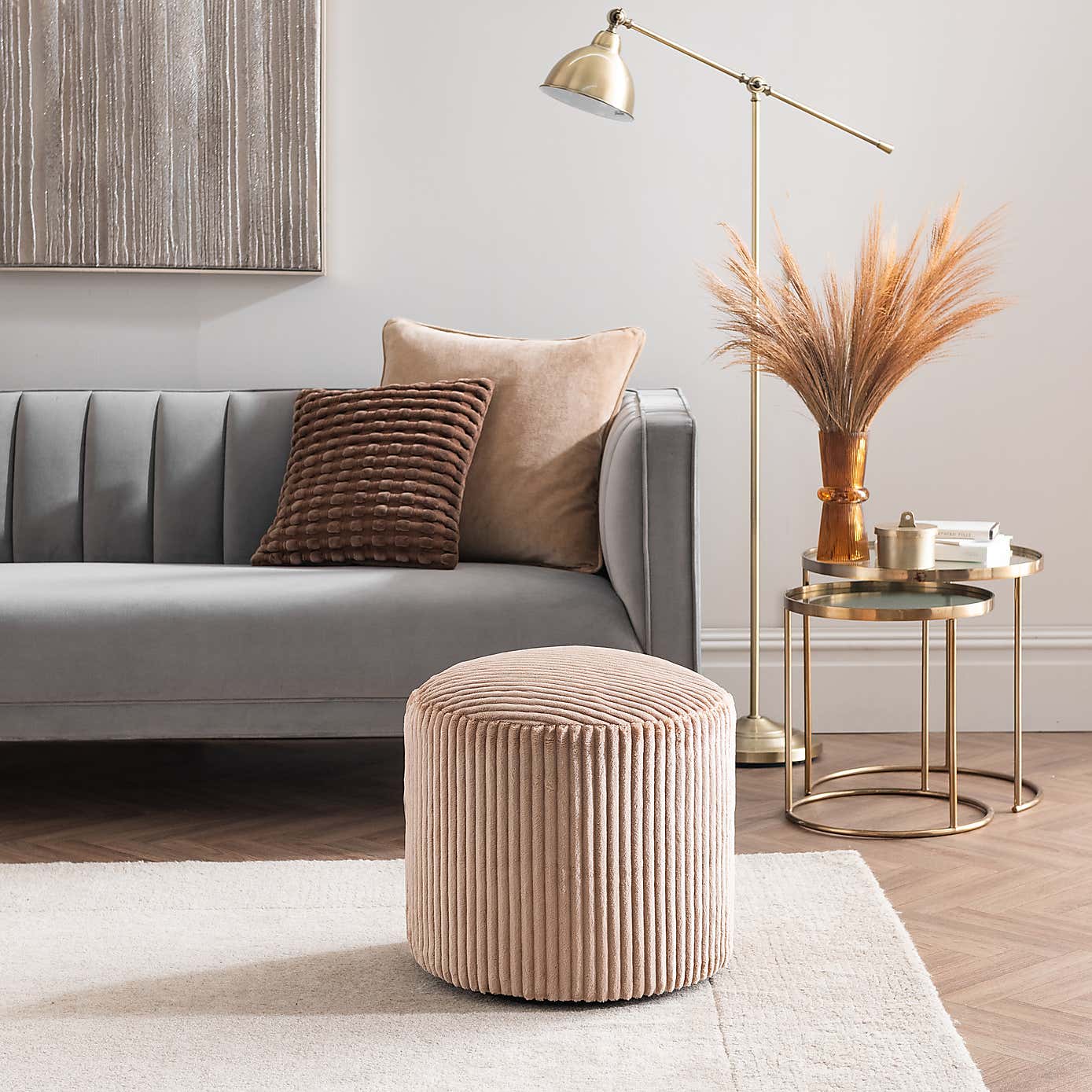 Jumbo Cord Pouffe