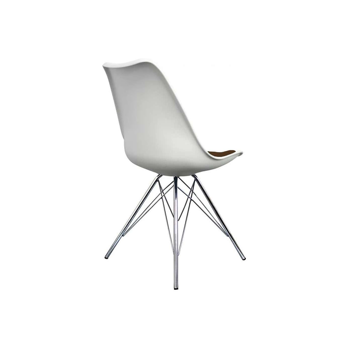 Fusion Living Soho White Plastic Dining Chair