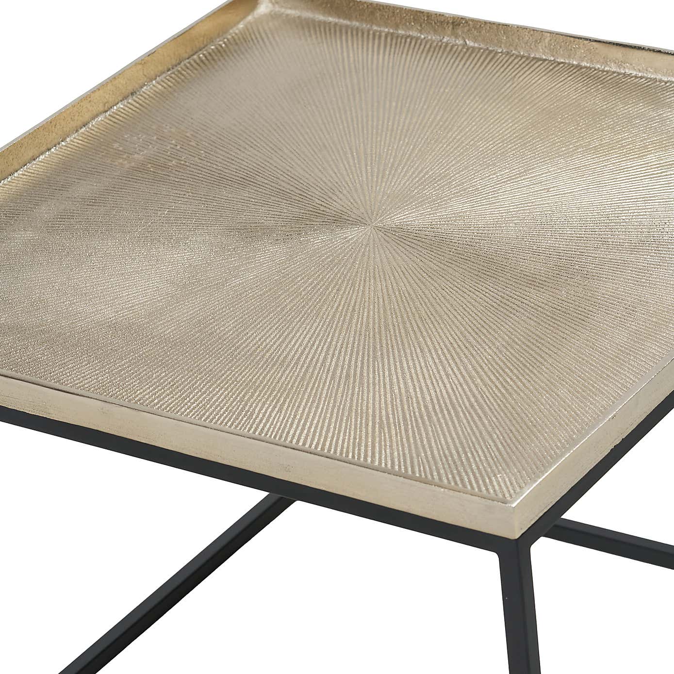 Franklin Coffee Table, Gold Cast