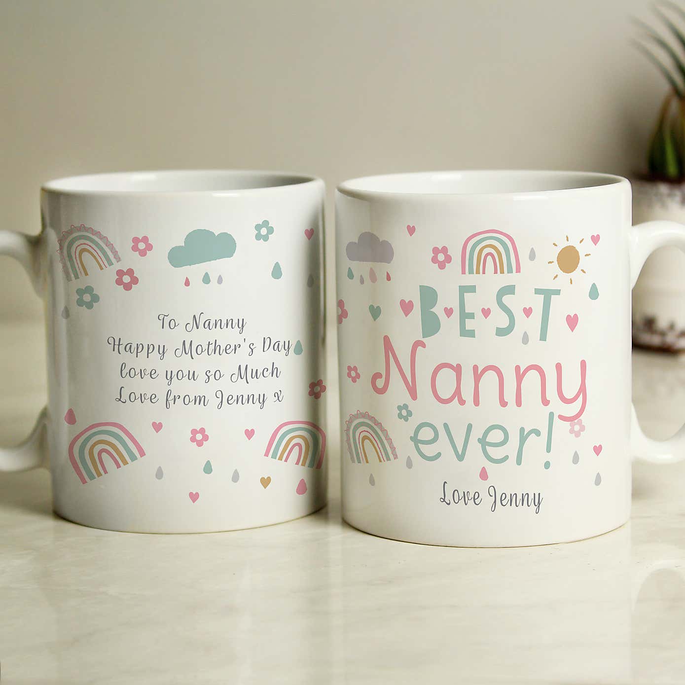 Personalised Best Ever Rainbows and Sunshine Mug