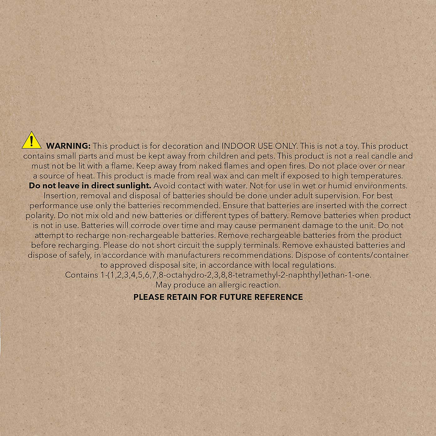 Set of 3 Amber & Tonka LED Pillar Candles