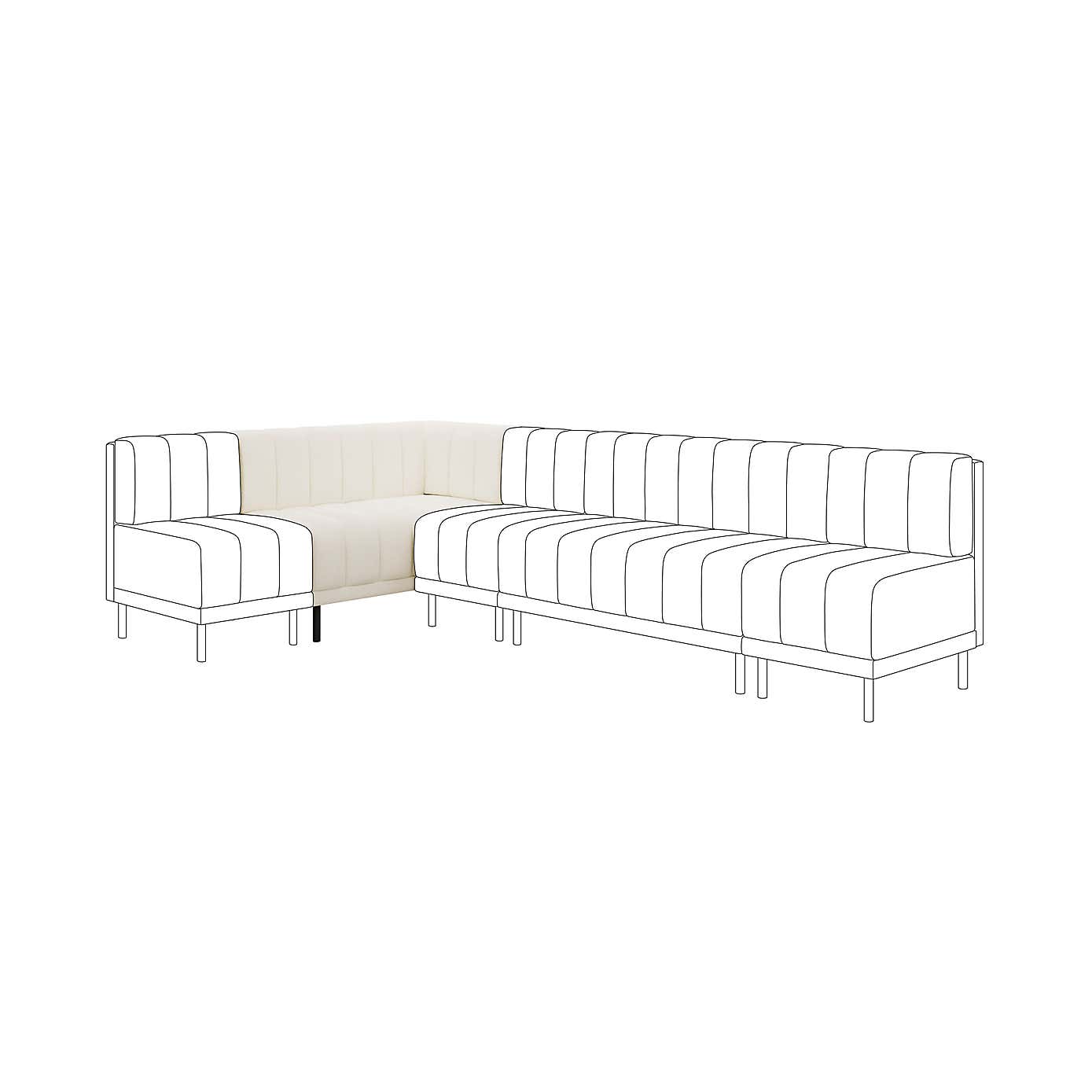 Amali Corner Dining Bench, Boucle