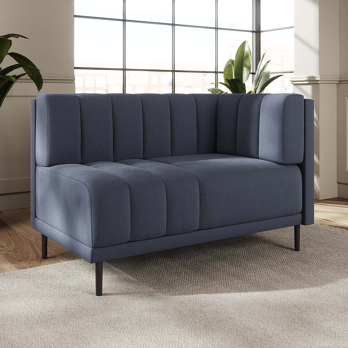 Amali Corner Dining Bench, Boucle