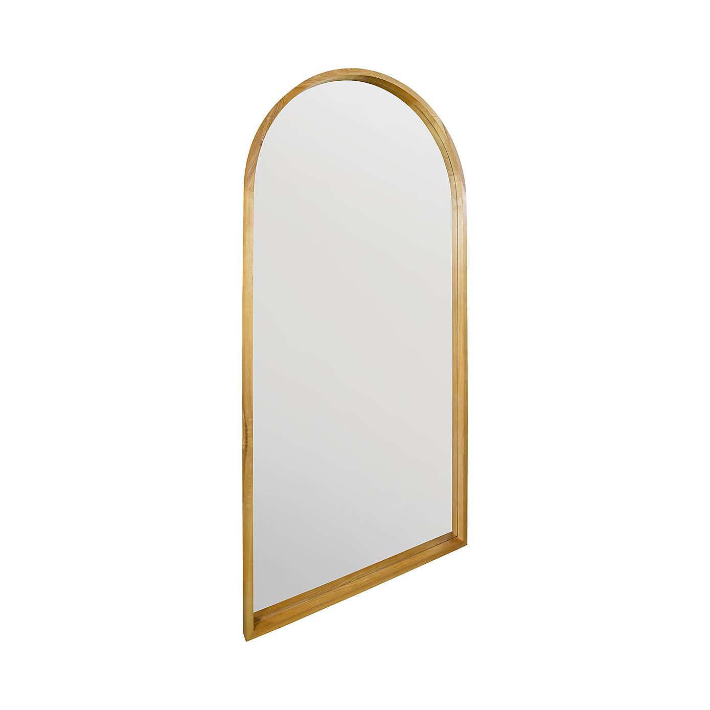 The Naturalis Solid Oak Frame Arched Leaner Wall Mirror