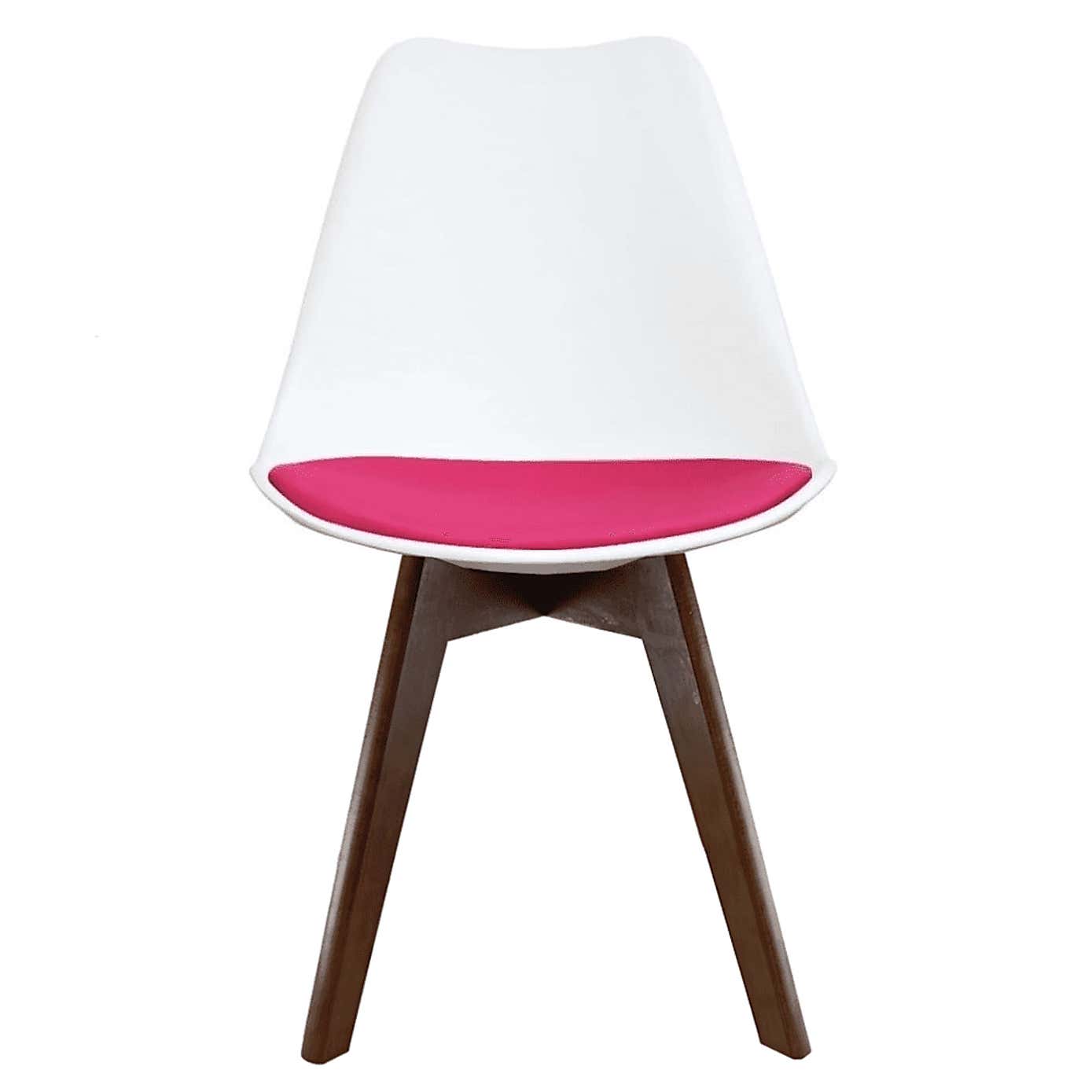 Fusion Living Soho White Plastic Dining Chair with Squared Legs